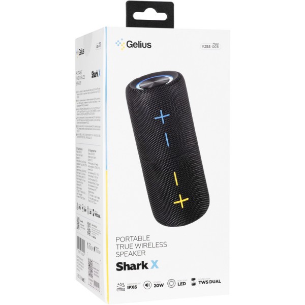Bluetooth колонка Gelius Shark X KZBS-003i Black Bluetooth колонка Gelius Shark X KZBS-003i Black