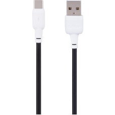 Кабель USB Gelius Full Silicon GP-UCN001C USB-A to Type-C (1.2m) (18W) Black/White