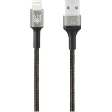 Кабель USB Gelius Strong Ukraine GP-UCN002L USB-A to Lightning (1.2м) (3A) Black