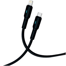 Кабель USB Gelius Lumin Lamp GP-UC100 Type-C to Lightning (2m) (30W) Black