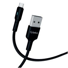 Кабель USB Gelius Lumin Lamp GP-UC100C USB-A to Type-C (2m) (30W) Black