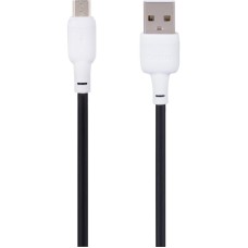Кабель USB Gelius Full Silicon GP-UCN001M USB-A to MicroUSB (1.2m) (18W) Black/White