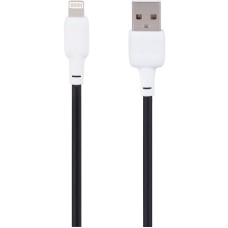 Кабель USB Gelius Full Silicon GP-UCN001L USB-A to Lightning (1.2m) (18W) Black/White