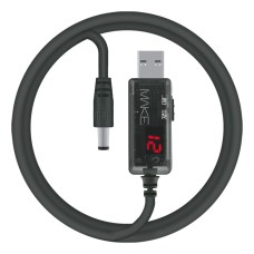Кабель МАКЕ USB to DC 9/12V 1м Black