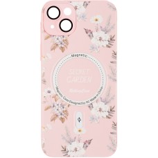 Чохол Flower Case (MagSafe + camera protection) для iPhone 14 Plus Pink