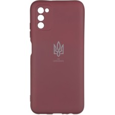Чохол Full Soft Case (Ukrainian) для Samsung A037 (A03S) Marsala