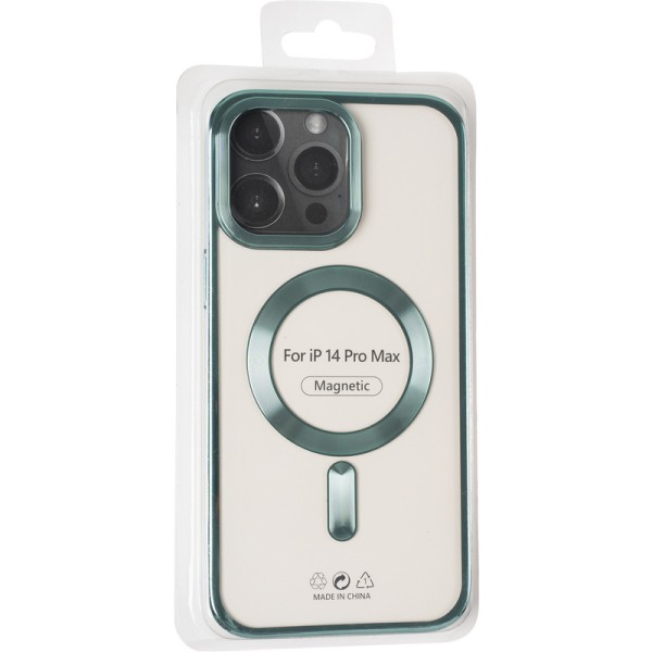 Чохол Chrome Frame Case (MagSafe) для iPhone 14 Pro Max Green Чохол Chrome Frame Case (MagSafe) для iPhone 14 Pro Max Green