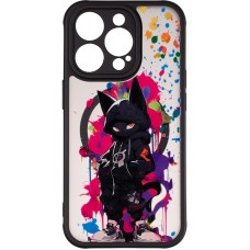 Чохол Gelius Print Case UV (Magsafe) для iPhone 14 Pro Gateway cat Pink