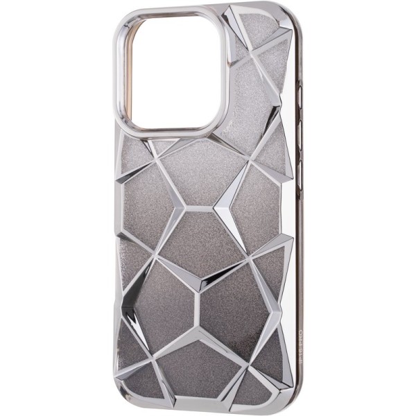 Чохол Abstraction Color Case для iPhone 14 + sparkles (box) Silver Чохол Abstraction Color Case для iPhone 14 + sparkles (box) Silver