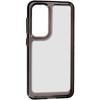 Чохол Silicon Space Case (з боковою кнопкою) для Samsung S24 FE Transparent/Black