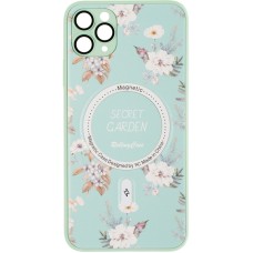 Чохол Flower Case (MagSafe + camera protection) для iPhone 11 Pro Max Green