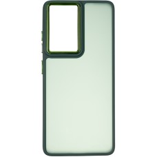 Чохол Color Bumper Case для Samsung S21 Ultra Dark Green