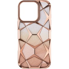 Чохол Abstraction Color Case для iPhone 16 + sparkles (box) Bronze