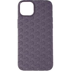 Чохол Leather Weaving Case для iPhone 15 Plus Violet
