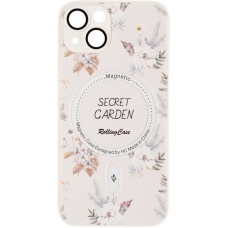 Чохол Flower Case (MagSafe + camera protection) для iPhone 13 White
