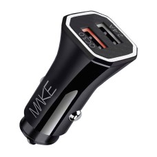 Зарядний пристрій автомобільний MAKE 30W QC3.0 + 2.4A Black