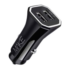 Зарядний пристрій автомобільний MAKE 12W 2USB 2.4A Black