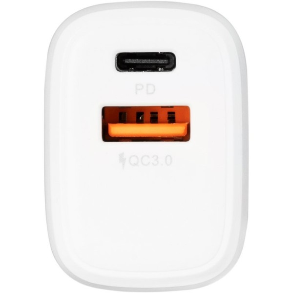 Мережевий зарядний пристрій Gelius X-Duo GP-HC014 USB+Type-C QC3.0/PD20W White Мережевий зарядний пристрій Gelius X-Duo GP-HC014 USB+Type-C QC3.0/PD20W White