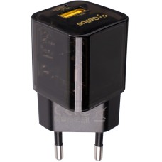 Мережевий зарядний пристрій Gelius Genesis GP-HC055 USB+Type-C 30W GaN (Incredible series) Transparent Black