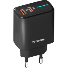 Мережевий зарядний пристрій Gelius Radiance GP-HC058 (1Type-C+ 1USB-A)(PD/QC3.0/PPS/Super VOOC) 25 W Black