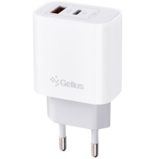 Мережевий зарядний пристрій Gelius Merge GP-HC060 GAN USB+Type-C 35W (QC/PD/PPS) White