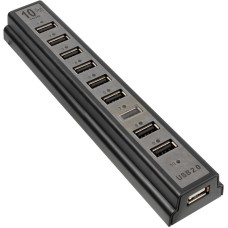 USB HUB 10 USB 2.0 (з дод. живленням)