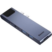 USB Hub Baseus Thunderbolt C+Pro 7-in-1 Smart HUB (CAHUB-L0G) Gray