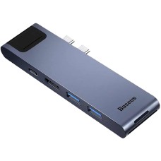 USB Hub Baseus Thunderbolt C+Pro 7-in-1 Smart HUB (CAHUB-L0G) Gray