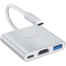 USB HUB Hoco HB14 (Type-C to USB3.0+HDMI+PD) Metal