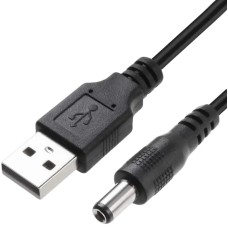 Кабель USB to DC 5.5x2.1 підвищує напругу 5V to 12V (1A)(WX-SYX-01011) Black