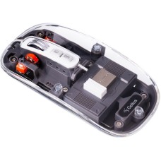 Бездротова миша Gelius Aura GP-WM001 (безшумна) Transparent/Grey