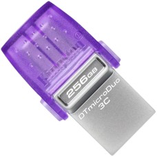 USB флеш накопичувач Kingston DTMicroDuo 3C (Type-A/Type-C) (200Mb/s) 256Gb USB 3.2