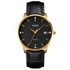 Skmei 1801LGDBK Gold-Black Leather
